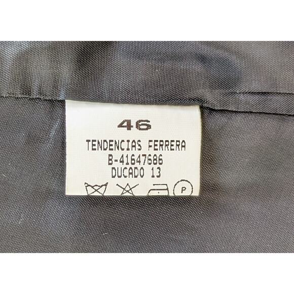 Tendencias Ferrera Blazer 12 Black Organza Ruffle Dressy Cocktail Holiday Spain - Picture 11 of 12